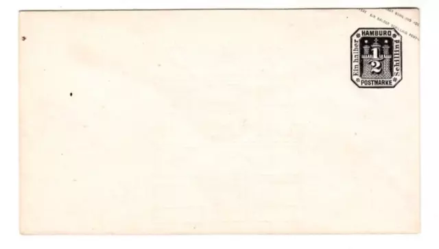 Hamburg, Briefkuvert 1/2 Shilling, ungebraucht, ca. 1870