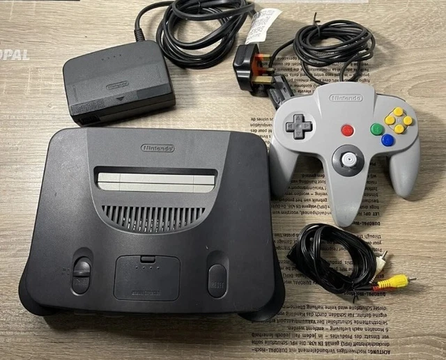 Nintendo 64 Console - Grey PAL UK Complete Official. Fully Tested Working N64