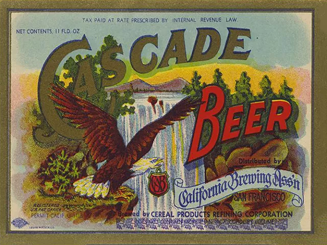 Vintage Cascade beer label advertisement reproduction steel sign