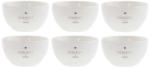 6er Set Coppette Perfect Match con Cuore D 12,5cm 350ml BASTION COLLECTIONS