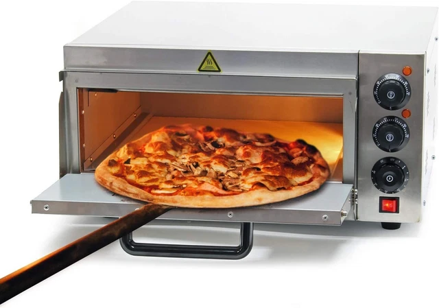 Forno per pizza in acciaio inox, 2000W, Temperatura 350°C Fornetto elettrico