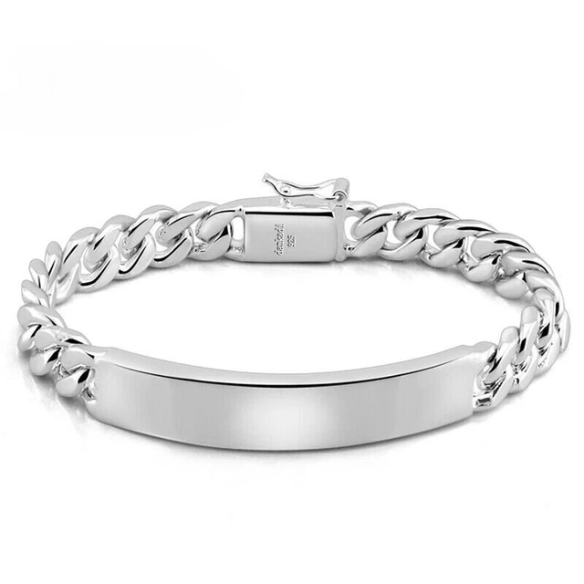 Collana Con Catena A Maglia Cubana Da Uomo In Argento Sterling - Foto 11