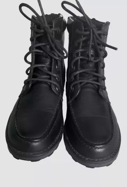 MENS/ BOYS LEE Cooper Black Leather Lace Up High Top Boots £15.00 ...