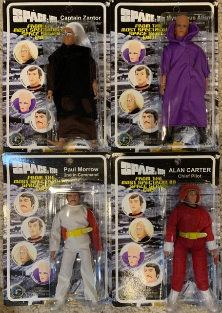 (2005) Space 1999 Classic Tv Toys Set Of 4 Sealed 8” Moc Figures