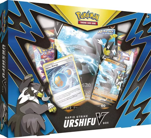 Pokémon TCG Rapid Strike NEW SEALED  Urshifu V Box The Blue One 4X Booster Packs