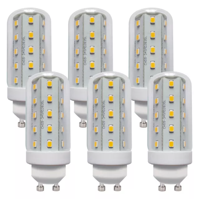 6 x LED Leuchtmittel T30 Röhre 4W GU10 Corn 3000K warmweiß Lampe Röhren 80x30mm