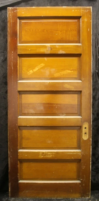 33.5x78x1.75 Antique Vintage Old Reclaimed Interior SOLID Wood Wooden Door Panel