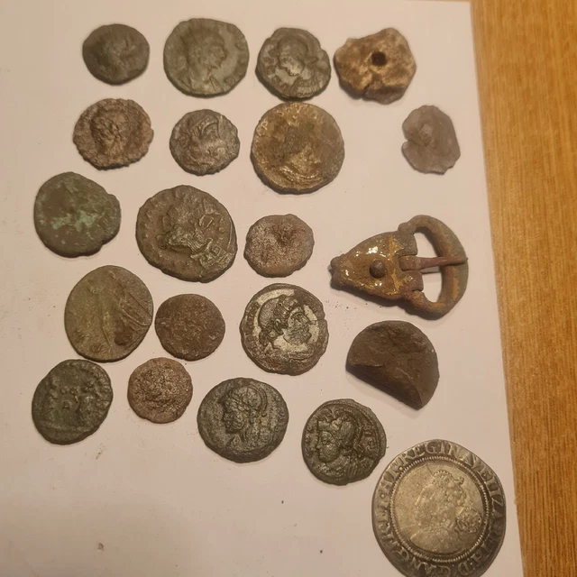 metal detecting finds FROM YORK UK interesting Lot ROMAN SILVER / HAMMERED