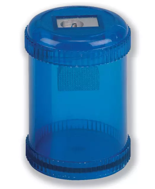 Valuex Single Hole Pencil Sharpener Plastic Barrel Blue Pack 10