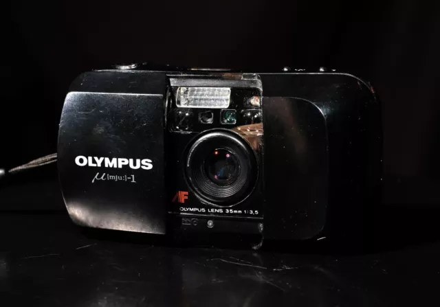 Olympus mju-1 35 mm 1:3,5 fotocamera punta e scatta pellicola 35 mm