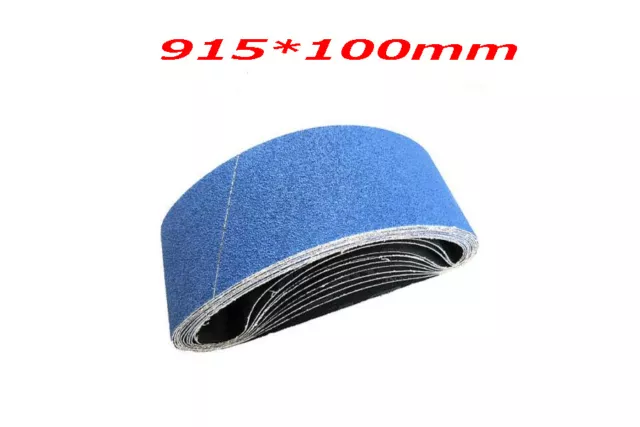 915mm x 100mm Zirconia Sanding Belt Abrasive Linishing Metal 120 40 60 80  Grit