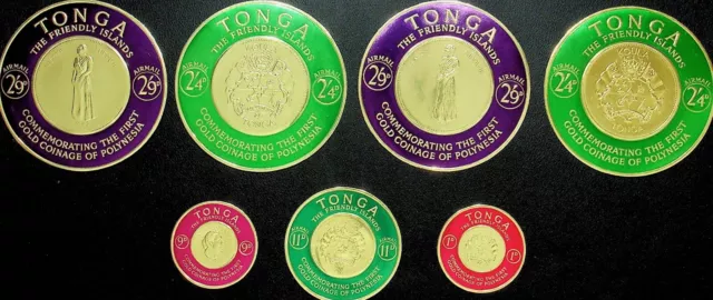 Monedas de oro Seven Tonga 1963 - AA-80