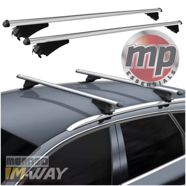 M-Way Lockable Aluminium Car Roof Rack Flush Rail Bars for Hyundai i40 Wagon 11>