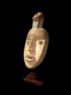 Tribal African tribal mask handcrafted  Wood Hand Carved Pende Mbangu Mask 512