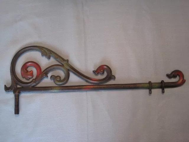 Vintage Antique Cast Iron Swing Arm Curtain Drapery Rod