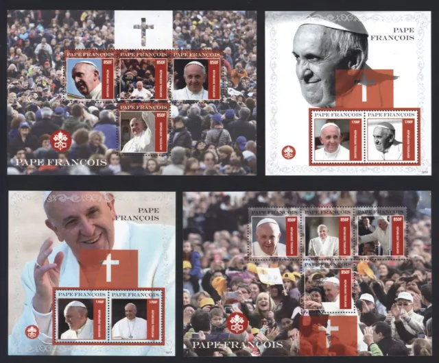 Togo 2014 - Pope Francis - Pope - No. 5839-42 + 5843-46 + Block 989 + 990 **