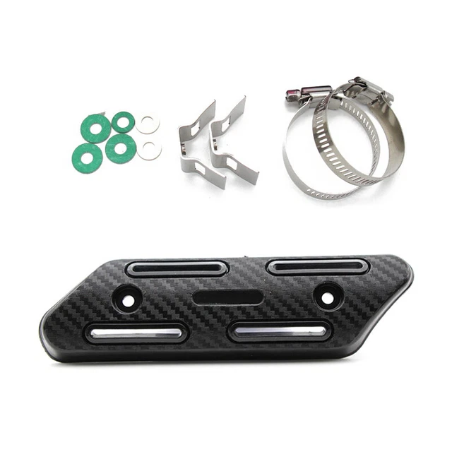 Cross-country Motorcycle Exhaust Pipe Carbon Fibre Cover Protector Heat Shield×1