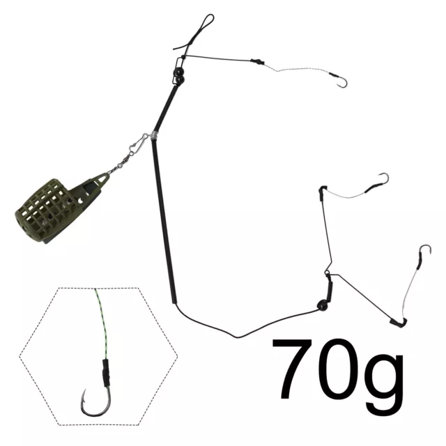 EFFICIENT CARP FISHING Feeder Basket with Baits Cage Hook Rig Set and  Sinkers $27.56 - PicClick AU