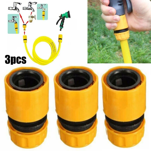 3Pcs Garten Bewässerung Schlauch Rohr Wasserhahn Connector Adapter Fitting