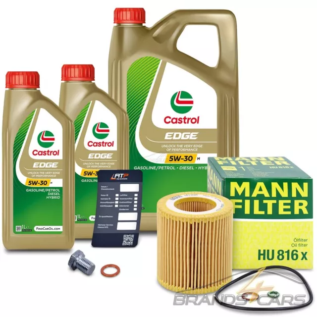 Mann-Filter Ölfilter+7L Castrol Edge 5W-30 M +Schraube+Dichtung 31978301