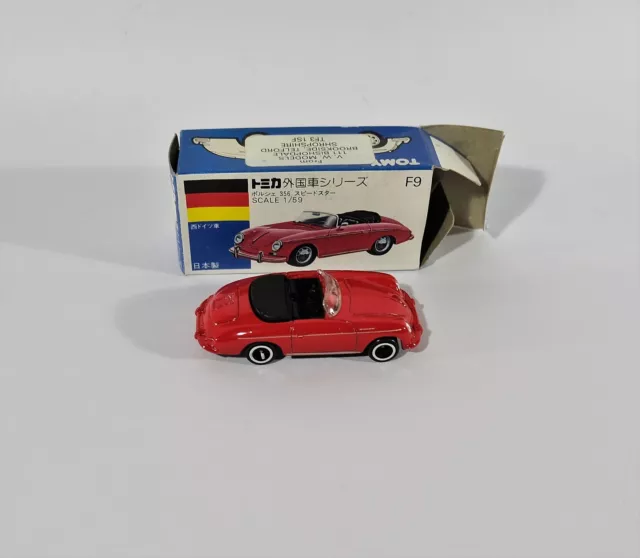 Tomy Tomica F9 Porsche 356 Speedster 1:59 Scale Diecast Model Car Original M9#