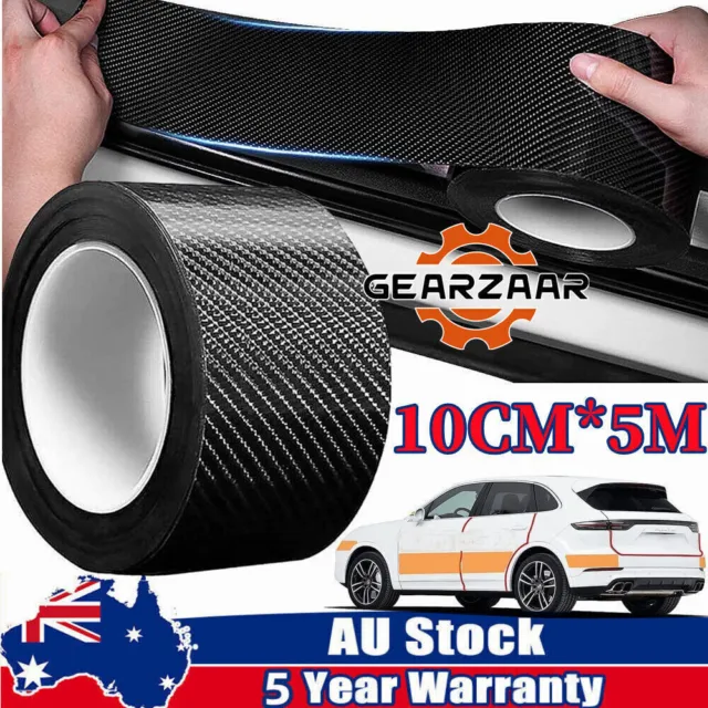 10cmX5M Carbon Fiber Car Sticker Door Sill Scuff Anti Scratch Protection Tape