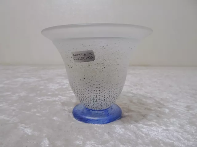 Kosta Boda Design B.Vallien Vase en Verre Artist Collection Vintage Um 1990