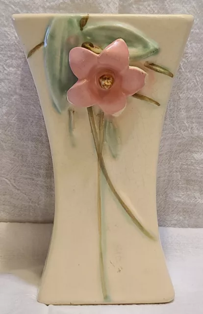 Vintage 1940s McCoy Pottery Marked Blossomtime 6.25" Vase