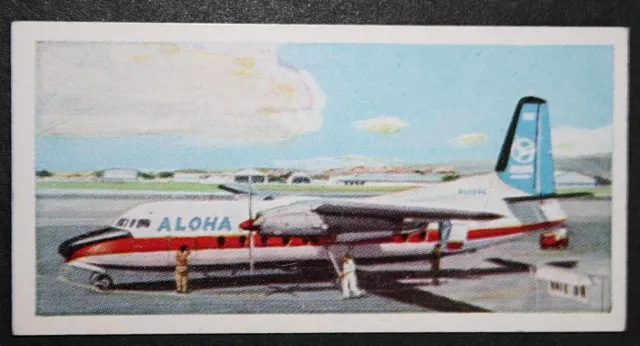 FOKKER F27 FRIENDSHIP  Aloha Airlines Hawaii Illustrated Card  OC23