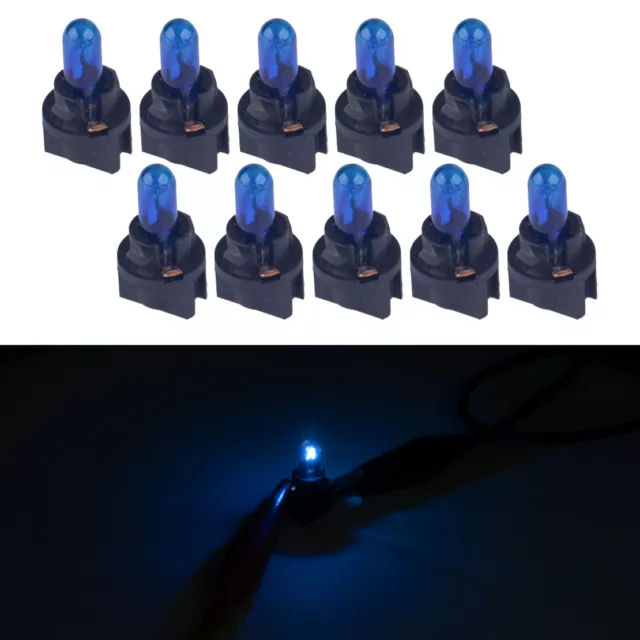 10x Blau T5 SMD LED Lampe Auto Instrumentenbeleuchtung 12V Birne Universal