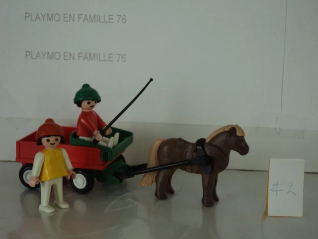 PLAYMOBIL vintage city life country enfants calèche poney set 3583 de