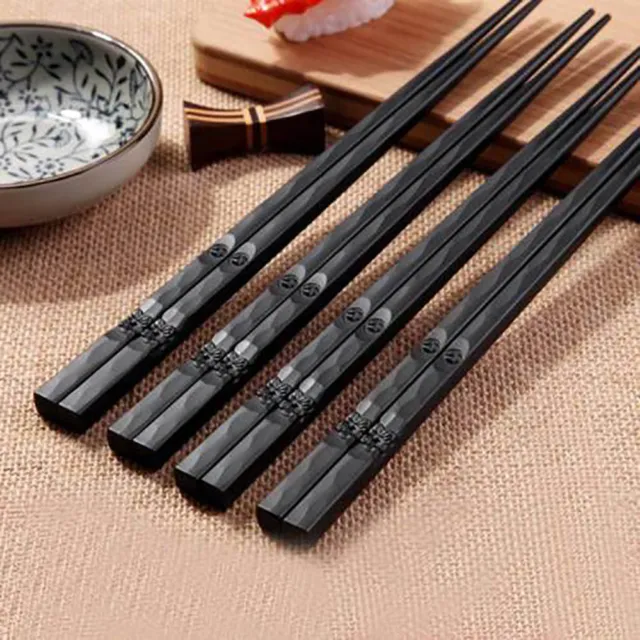 Reusable Non-slip Chopsticks Metal Chinese Stainless Steel Chop Sticks 1 Pair