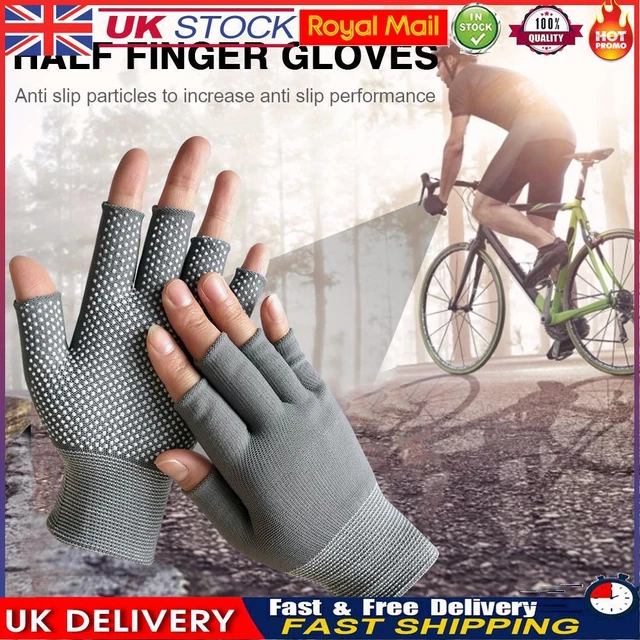 Fingerless Outdoor Bicycle Anti-skid Half Finger Fishing Gloves (Grey)