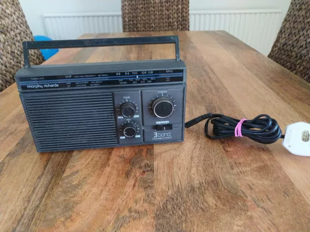 Vintage Morphy Richards Model R150 3 Band Portable Radio , Volume Switch Fault