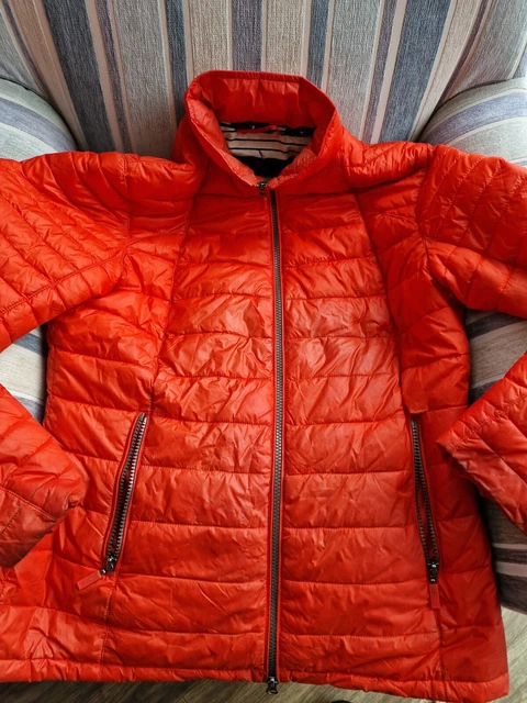 Barbour South Shields Down Fibre Quilted Orange Jacket / Coat - Size 12 UK. used Barbour South Shields Down Fibre Quilted Orange Jacket / Coat - Size 12 UK. used