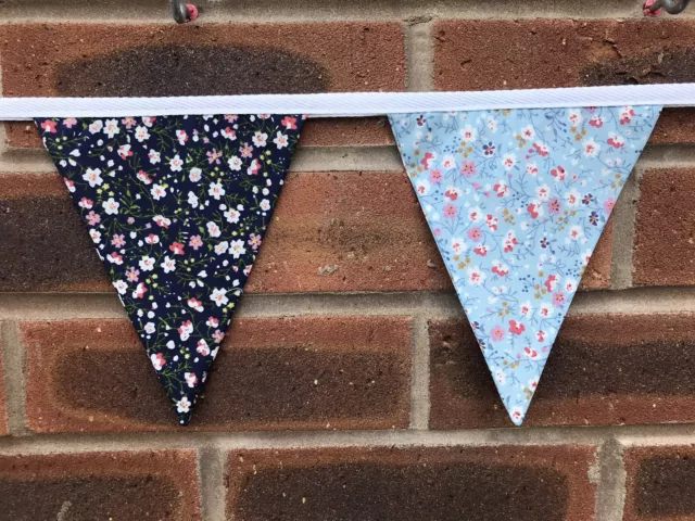 Handmade Ditsy Shabby Chic Floral Bunting, Double Layer 2