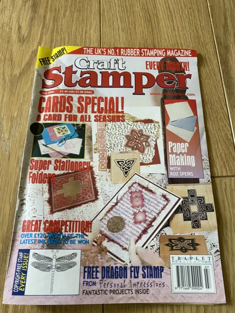 Craft Stamper Magazine, card craft special, July 2000 Issue rubber stamping art