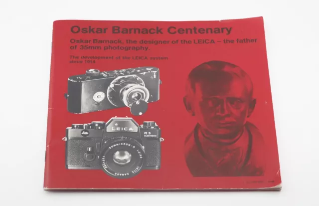 Leitz Oskar Barnak Centenary Leica History Book Ernst leitz Wetzlar - Germany