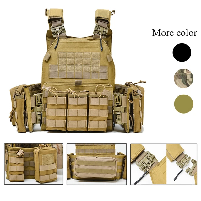 OUTDOOR MOLLE VEST Mag Sets Tactical Airsoft Combat Assault Plate