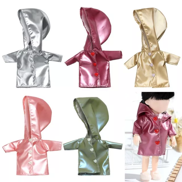 Doll Long-sleeved Raincoat Fashion Clothes Casual Clothes PU Leather Jacket