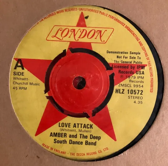 Amber And Deep South Dance Band - Love Attack - 1979 Disco 7" vinyl record