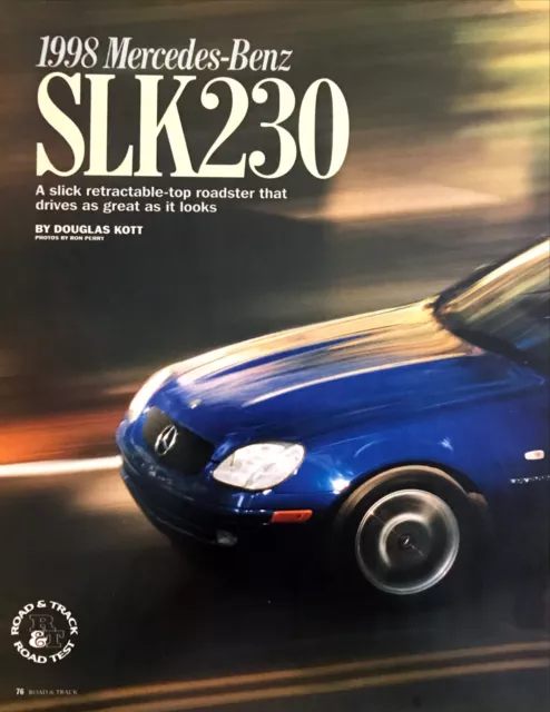 1998 Mercedes-Benz SLK230 Kompressor Convertible Road Test Tech Review Article