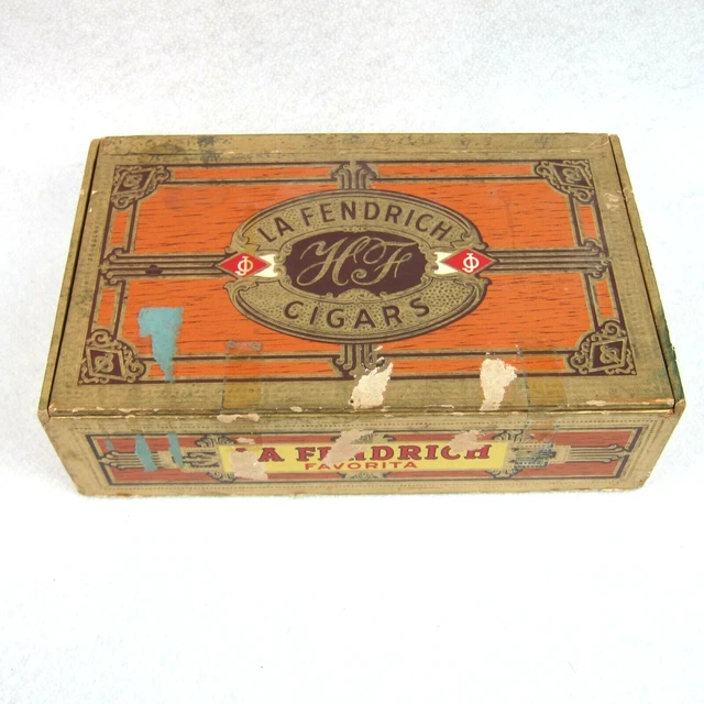 Vintage La Fendrich Favorita 50 Cigar Box Collectible Evansville Indiana