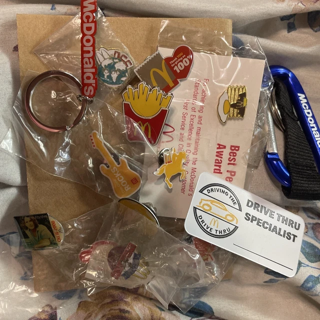 vintage mcdonalds employee pins