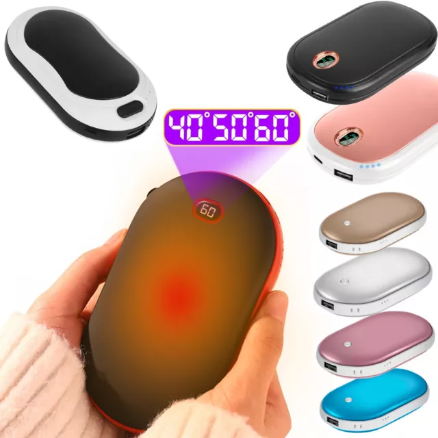 10000mAh Rechargeable Hand Warmers USB Power Bank Electric Pocket Heater Warmer