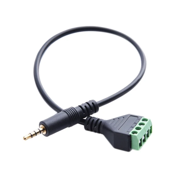 Adattatore morsetto a vite 3,5 mm cavo altoparlante 4 fili connettori stereo TRRS5231