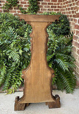 Antique Italian Pedestal Plant Stand Display Table Walnut Baroque 38" Book Rest 10