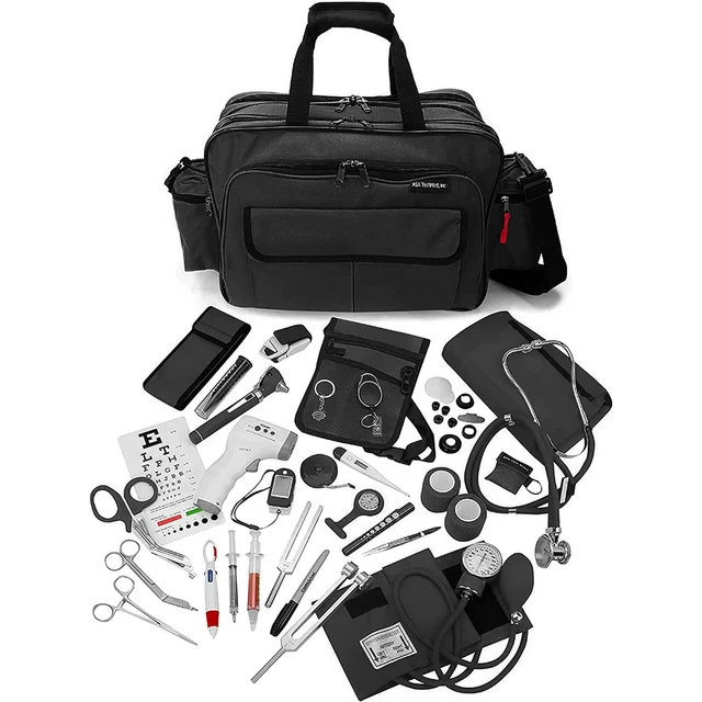 Stocked Emergency Nurse Travel Bag First Aid Kit Medical Supplies EMT EMS BP