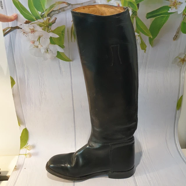 REGENT LEATHER RIDING BOOTS Knee High Black STYLE 5602 Ladies UK 6 £79.