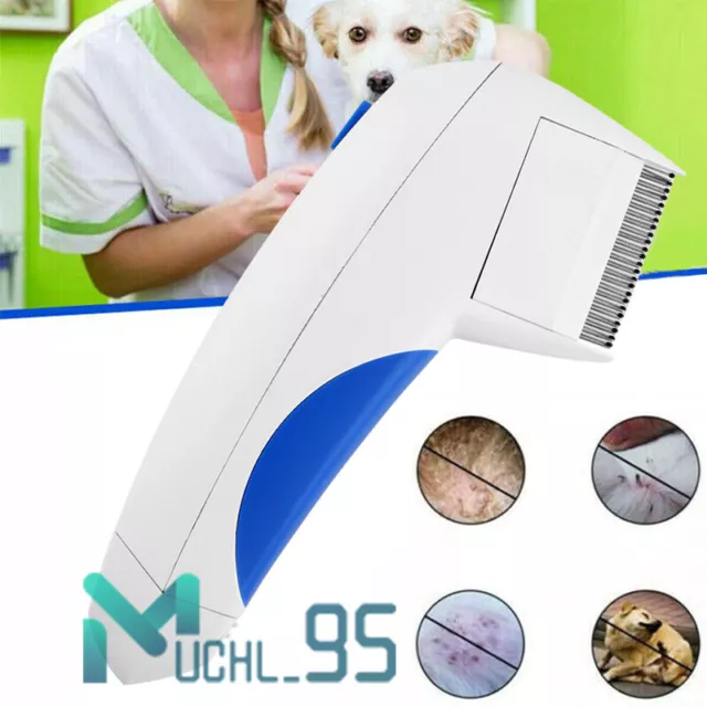 NEW Electric Flea Comb For Cats Dogs Pet Flea Removal Lice Combs Grooming Brush